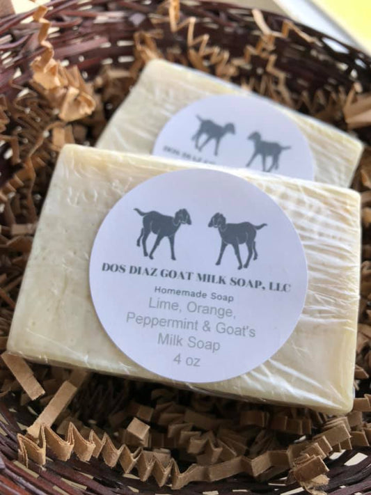 Goat Milk, Lime, Orange & peppermint Face Soap